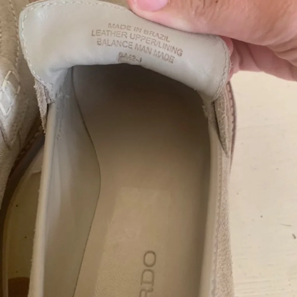 Bernardo Heels | Bernardo SA42J Selma Suede Leather Beige Stacked Block 1.75” He - Picture 7 of 9